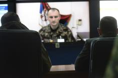 Minister Vulin and General Mojsilović visit the Defence Operations Centre