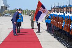 President Vučić arrives at Serbian Armed Forces’ Capabilities Demonstration “Flag 2024”