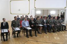 Minister Vučević attends ceremony marking Military Sports Day