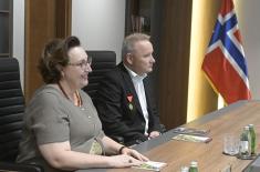 Minister Gašić meets with Norwegian author and historian Knut Flovik Thoresen 