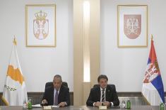 Serbian Minister of Defence meets with Cypriot counterpart