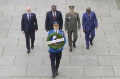 President of Central African Republic lays wreath at Monument to Unknown Hero on Mount Avala