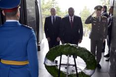 President of Central African Republic lays wreath at Monument to Unknown Hero on Mount Avala