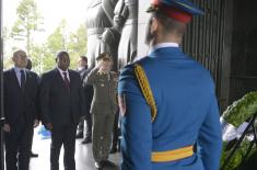 President of Central African Republic lays wreath at Monument to Unknown Hero on Mount Avala