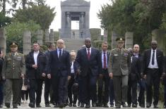 President of Central African Republic lays wreath at Monument to Unknown Hero on Mount Avala