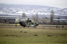 Demonstration of capabilities of part of AF and AD helicopter units and 63rd Parachute Brigade