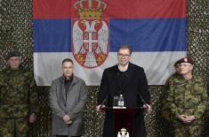 Predsednik Vučić: Ponosan sam na napredak naše vojske