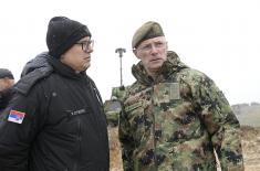 Minister of Defence, Chief of General Staff visit SAF troops in Pešter