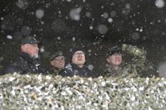 Министар одбране и начелник Генералштаба обишли снаге Војске Србије на вежби на Пештеру 