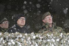 Minister of Defence, Chief of General Staff visit SAF troops in Pešter