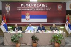 President Vučić attends meeting presenting results of 2023 analysis of Serbian Armed Forces