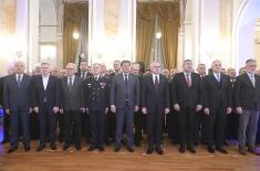 Prijem ministra odbrane i načelnika Generalštaba povodom novogodišnjih i božićnih praznika