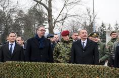 Presidents Vučić and Aliyev attend weapons and capabilities display of some of SAF units in Niš