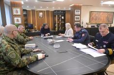 Minister of Defence meets with director of Serbian Commodity Reserves Directorate