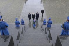 Minister Vučević lays wreath at Monument to Unknown Hero to mark Armistice Day