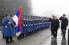 Minister Vučević lays wreath at Monument to Unknown Hero to mark Armistice Day