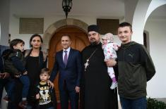 Minister Stefanović takes part in ceremony welcoming Patriarch Porfirije to Mileševa Monastery