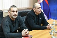 Defence Minister meets with representatives of the Trade Union “Sloga”
