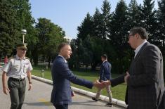 Meeting of President Vučić with Minister Stefanović and Chief of General Staff, General Mojsilović