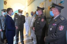 Minister Stefanović visits military Covid hospitals in Novi Sad and Belgrade