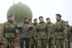 Minister Vučević Visits Members of 126th Air Surveillance, Early Warning and Guidance Brigade 