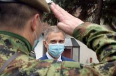 Minister Stefanović visits the barracks where he performed military service