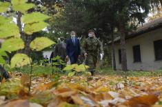 Minister Stefanović visits the barracks where he performed military service
