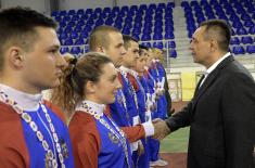 Minister Vulin with MA cadets who won medals in Moscow: Military schools provide top sport results