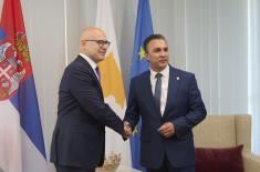 Minister Vučević meets with Minister of Defence of Cyprus Giorgallas