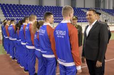 Minister Vulin with MA cadets who won medals in Moscow: Military schools provide top sport results