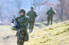 Minister Vučević and General Mojsilović with Members of Serbian Armed Forces on Christmas