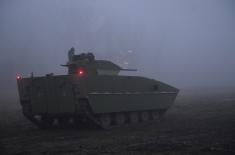 Testing of a modernised infantry fighting vehicle IFV M-80A and shooting under low light conditions