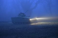 Testing of a modernised infantry fighting vehicle IFV M-80A and shooting under low light conditions