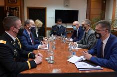 Састанак министра Стефановића са амбасадором САД Годфријем и изаслаником одбране САД пуковником Шејом 