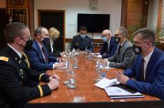 Minister Stefanović meets with U.S. Ambassador Mr. Godfrey and U.S. Defence Attaché Colonel Shea