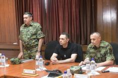 Minister Vulin in the Army Command