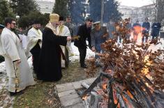 Обележавање Бадњег дана у јединицама Војске Србије