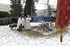 Обележавање Бадњег дана у јединицама Војске Србије