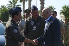 Minister Vučević visits 55th Combat Group at Cyprus