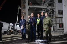 Minister Stefanović visits new Covid hospital construction site near Novi Sad