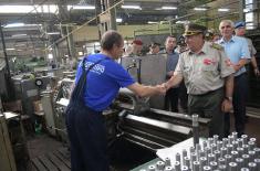 General Diković visits the company PPT Namenska in Trstenik