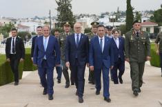 Minister Vučević lays wreath at Makedonitissa military cemetery in Cyprus
