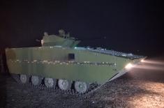 Testing of a modernised infantry fighting vehicle IFV M-80A and shooting under low light conditions