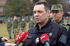 Minister Vulin: We are Ready to Execute each Order of the Supreme Commander