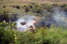 Pasuljanske livade live firing using Malyutka