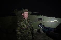 Ispitivanje modernizovanog borbenog vozila pešadije BVP M-80A i gađanje u noćnim uslovima