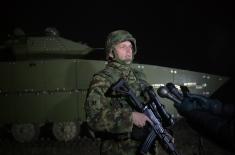 Testing of a modernised infantry fighting vehicle IFV M-80A and shooting under low light conditions