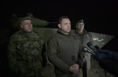 Testing of a modernised infantry fighting vehicle IFV M-80A and shooting under low light conditions