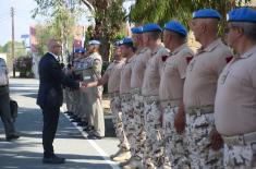 Minister Vučević visits Serbian contingent at UNFICYP headquarters