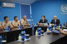 Minister Vučević visits Serbian contingent at UNFICYP headquarters